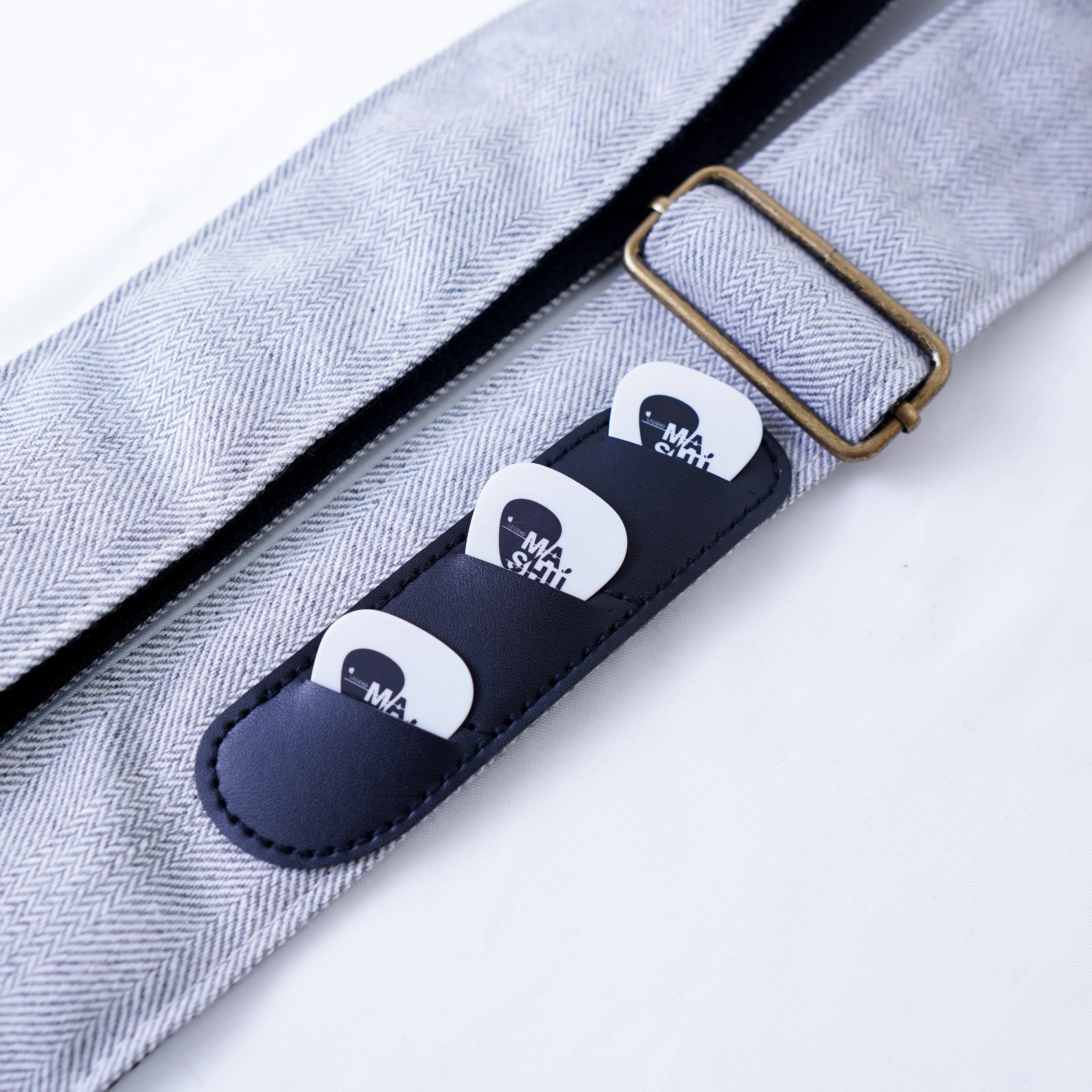 Muswell背帶 亞麻編織 復古銅釦 吉他背帶 70點心系列 芝麻MLG70-SE