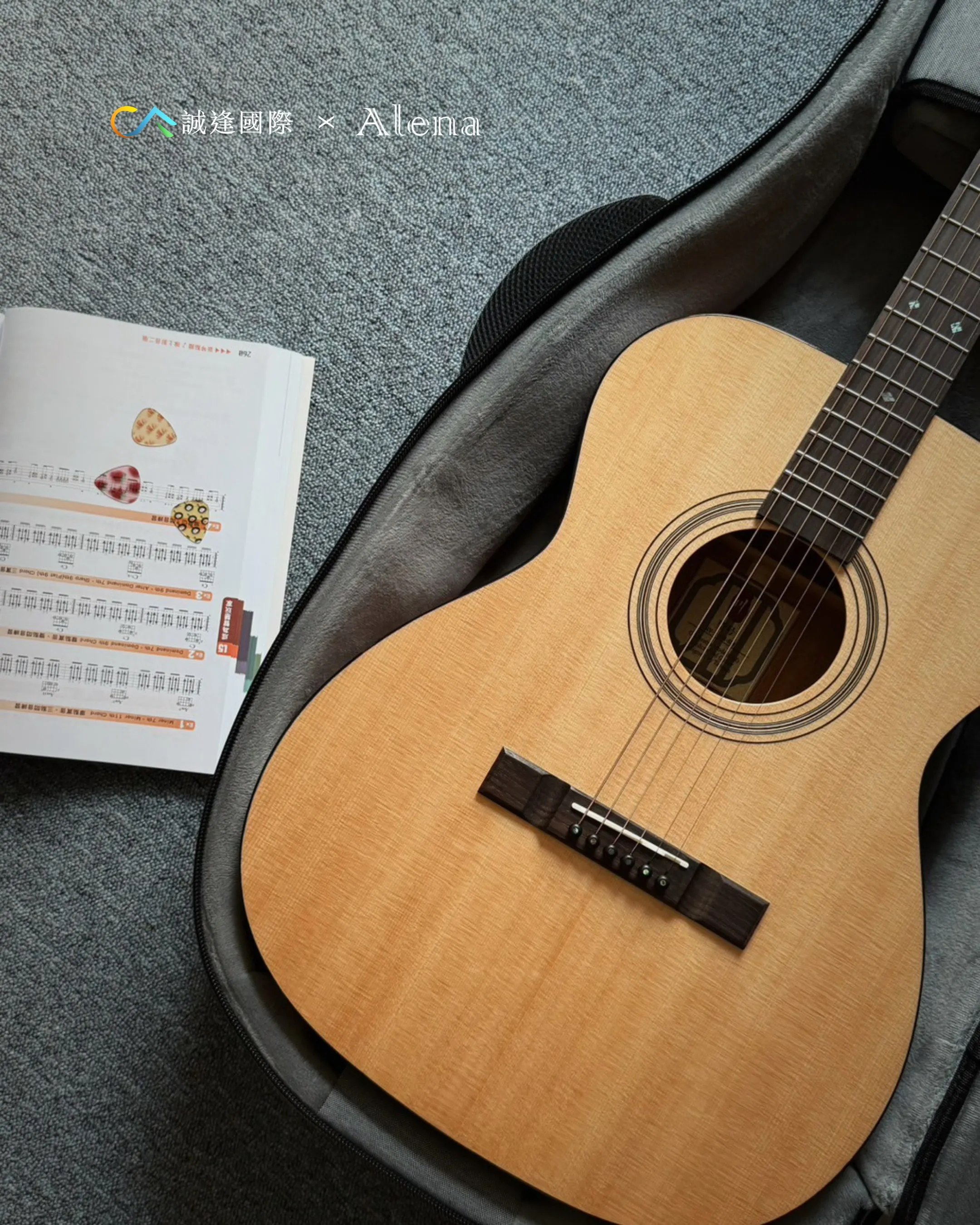 Alena YH1020-D 民謠吉他厚袋