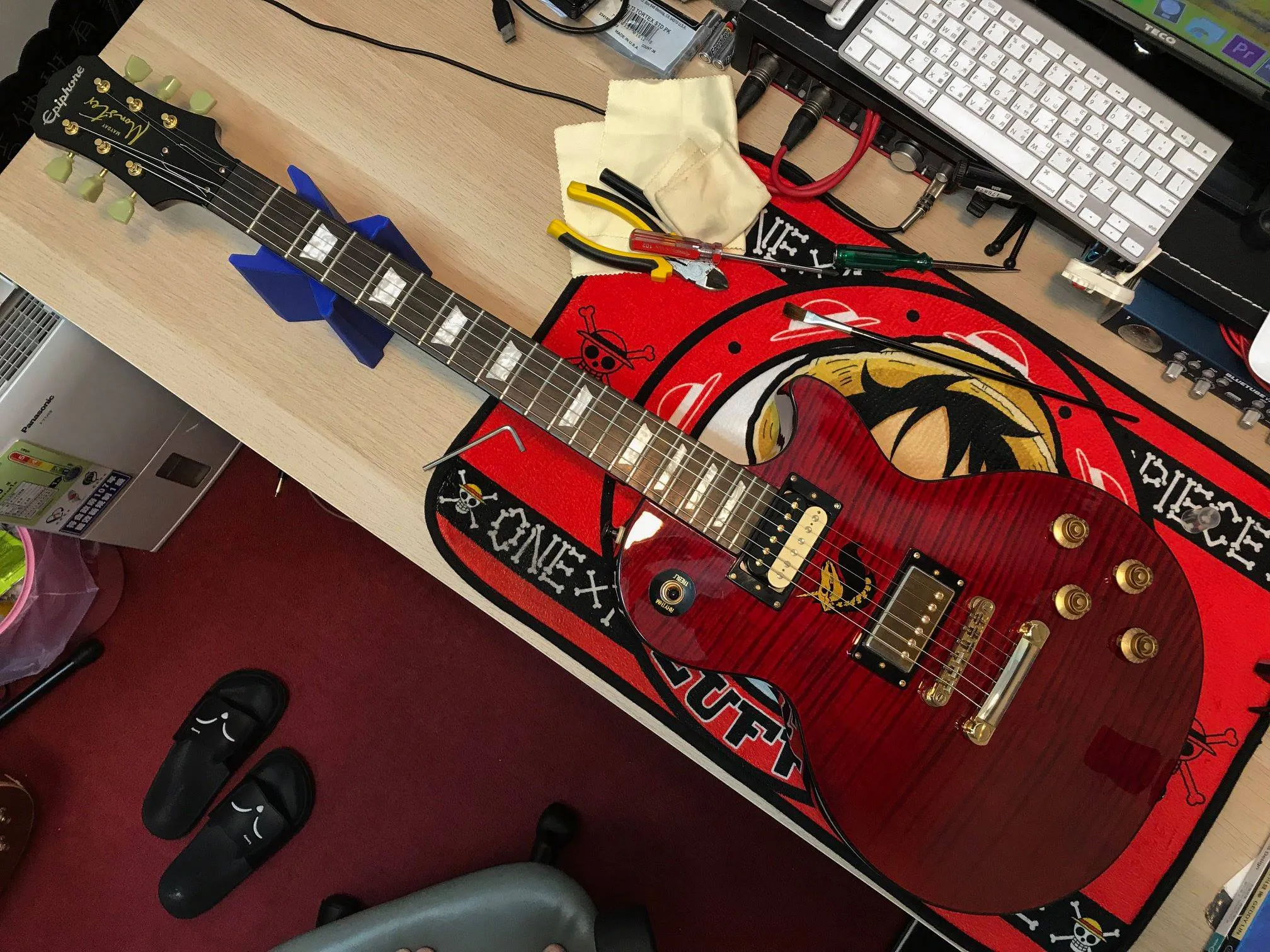 20190210_Epiphone monster 換弦 + 保養｜台中樂器維修｜西屯樂器維修