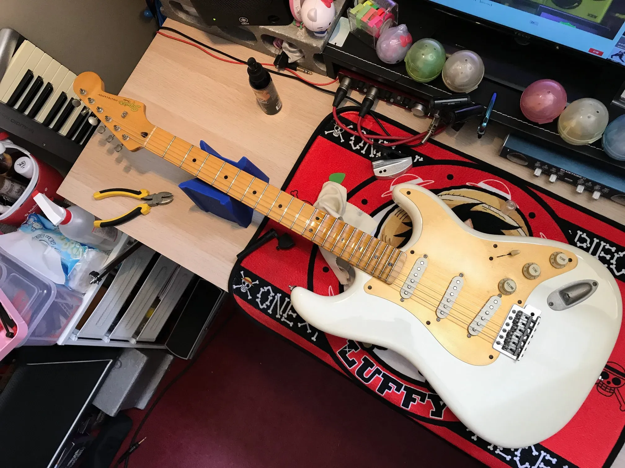20200413_Squier Stratocaster 換弦+保養｜樂器維修｜台中樂器維修