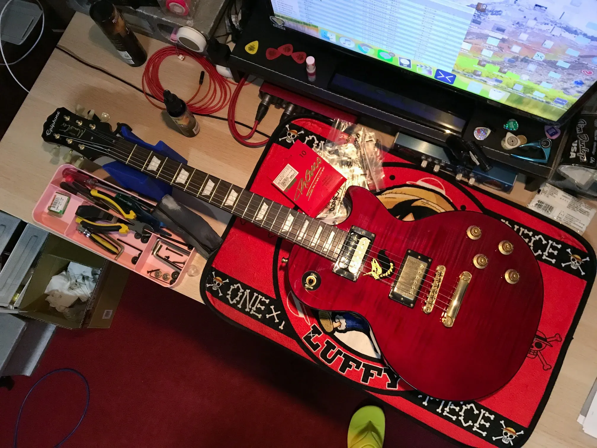 20200614_Epiphone Monster 換弦＆保養｜台中電吉他課程｜西屯電吉他課程