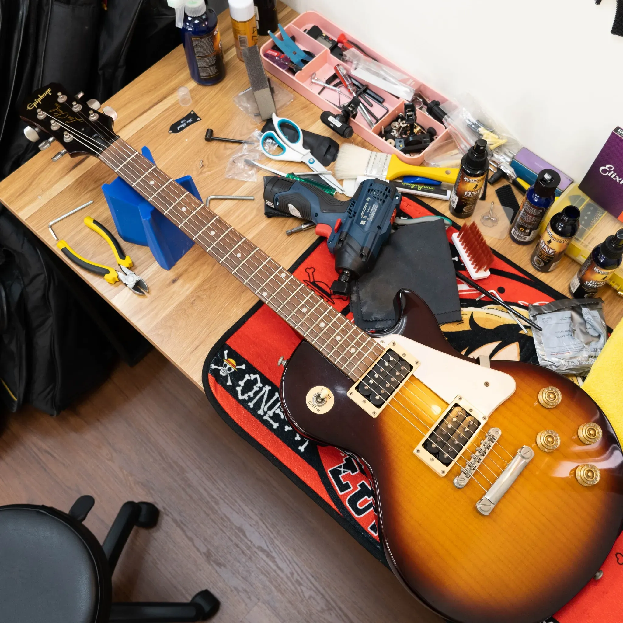 20221107_Epiphone Les Paul 100 換弦&保養｜電吉他換弦｜台中電吉他換弦