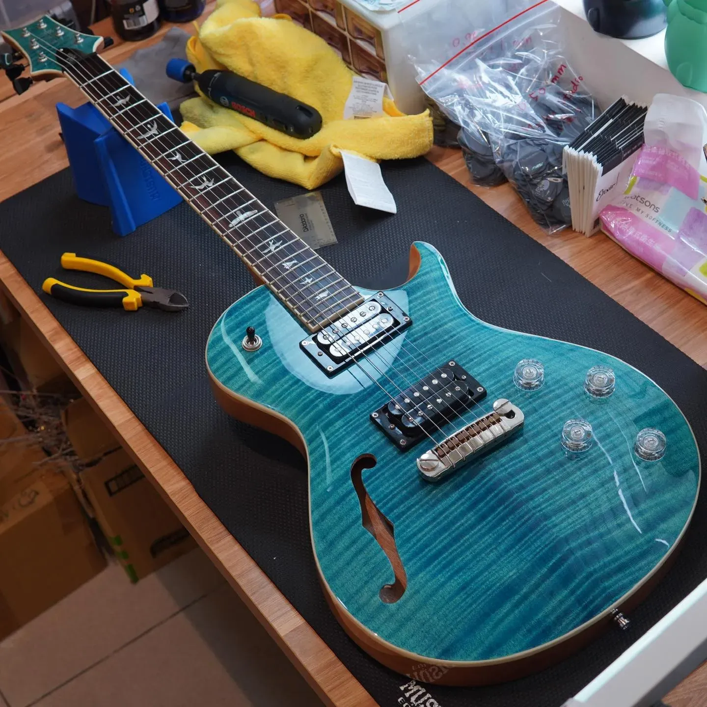20240821_PRS SE Zach Myers 換弦&保養｜樂器教學｜台中樂器教學