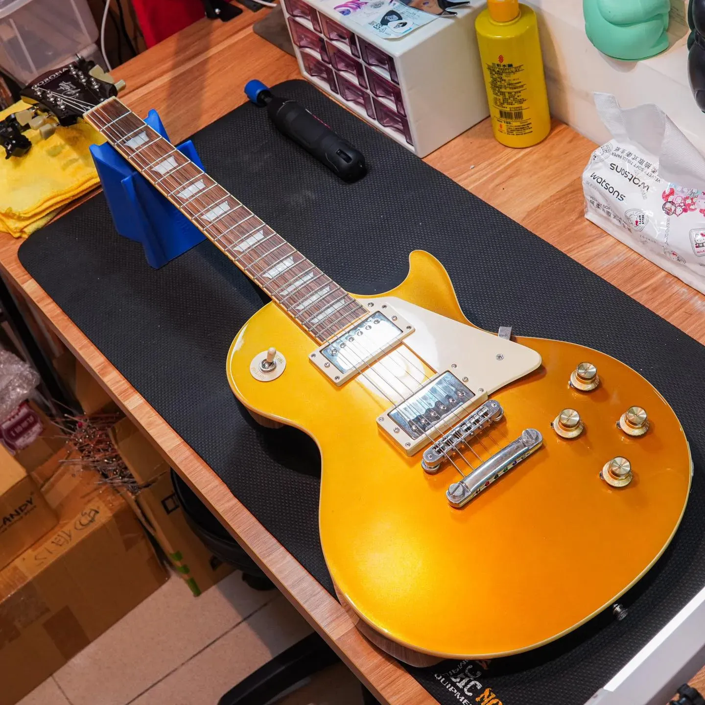 20241021_CORONA Pristage Les Paul 換弦&保養｜吉他老師推薦｜台中吉他老師推薦