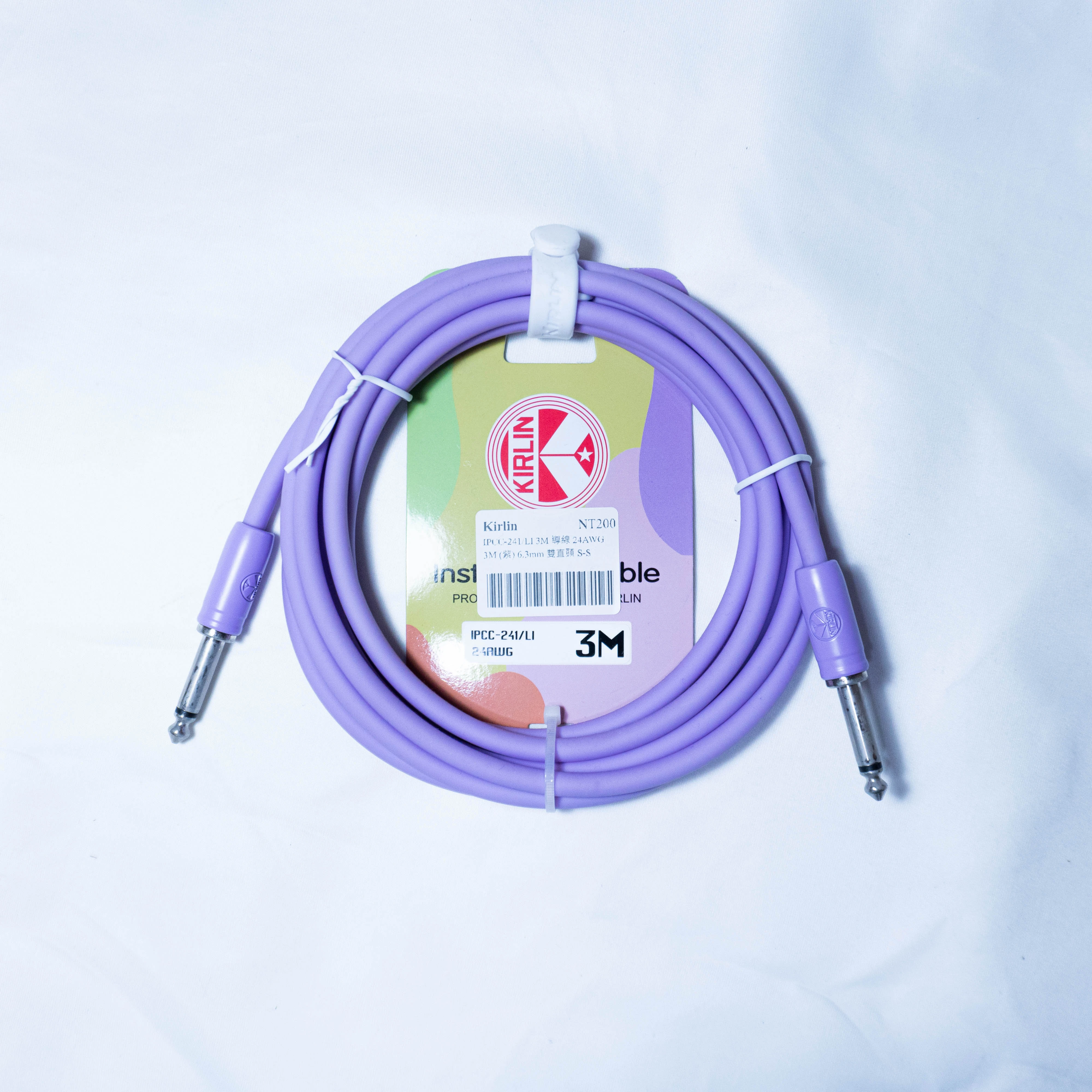 KIRLIN 3米樂器導線 雙直頭 直L頭 糖果色 IPCC-241/IPCC-242