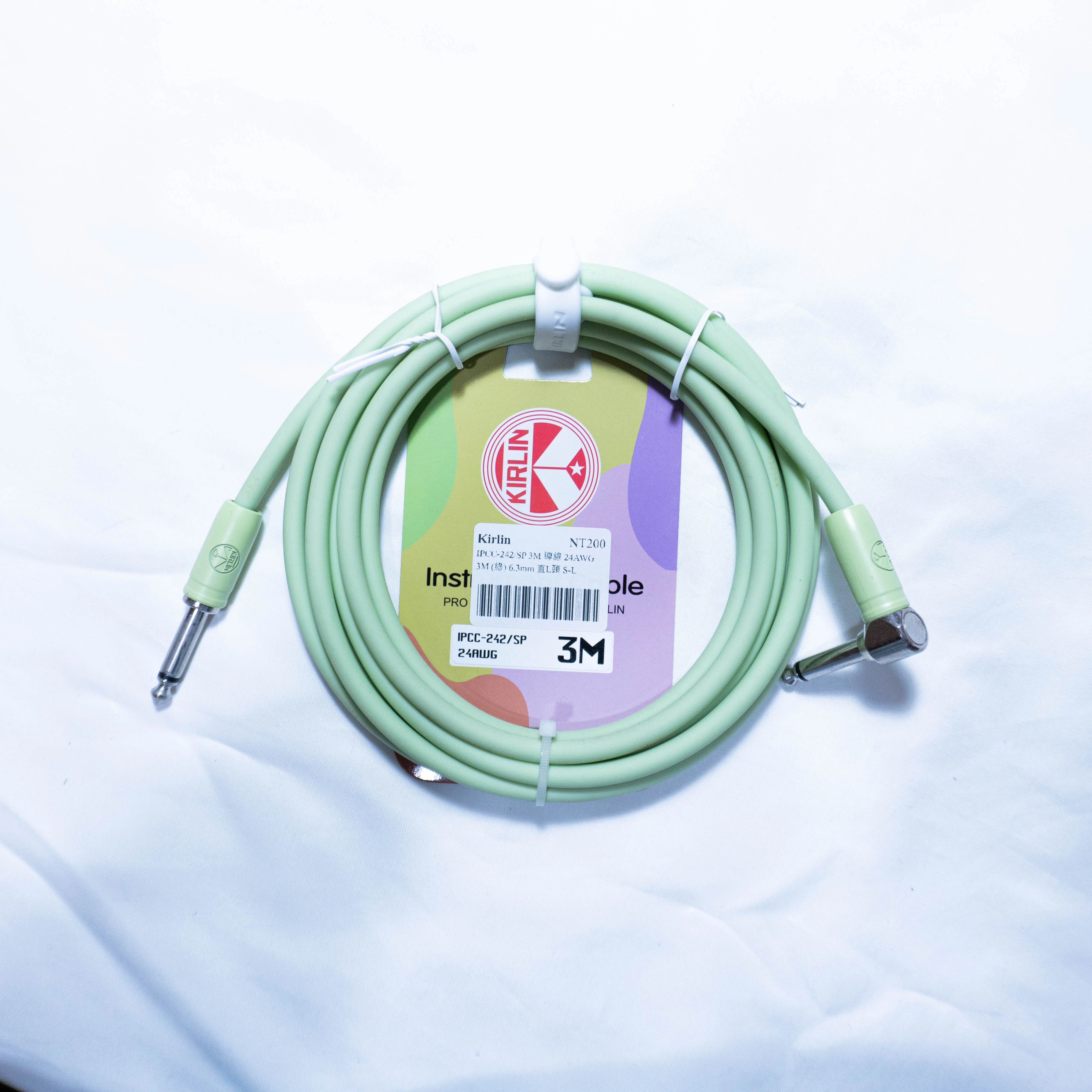 KIRLIN 3米樂器導線 雙直頭 直L頭 糖果色 IPCC-241/IPCC-242