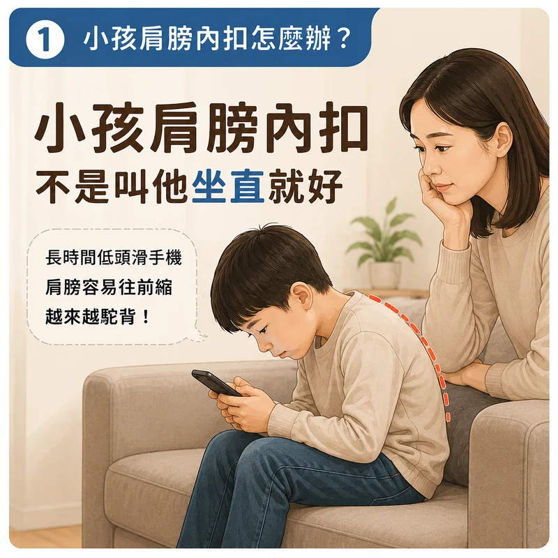 小孩肩膀內扣怎麼辦？不是一直叫他坐直就會改善