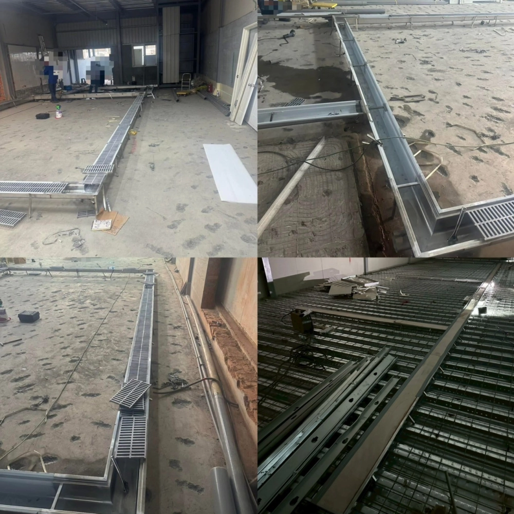 200多米長截油水溝槽施工場地➡2棟食品加工廠1+2樓