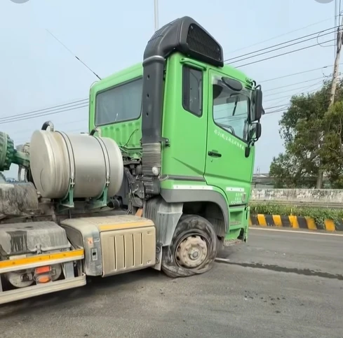 水泥車輪胎更換