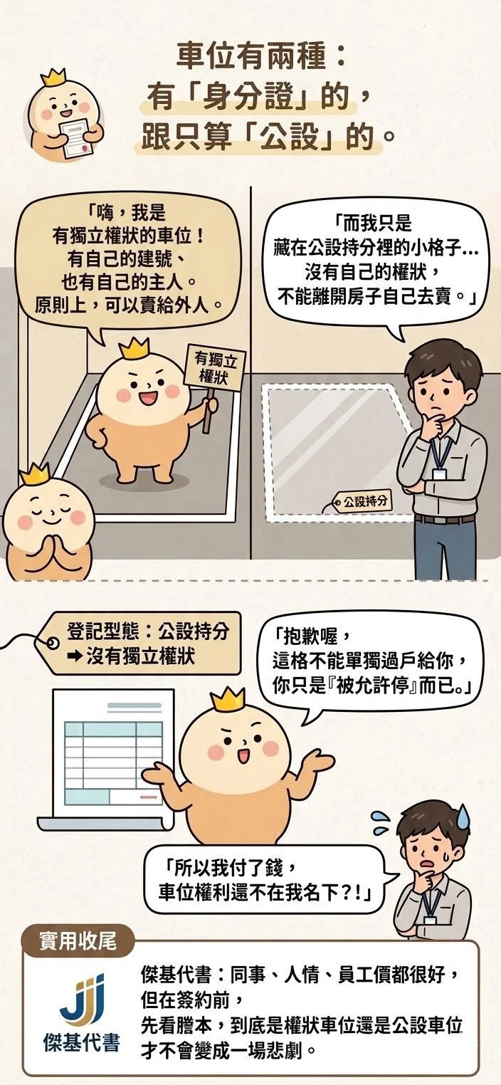 同事要賣我車位，該買嗎？工程師 A 差點付錢卻沒有權利