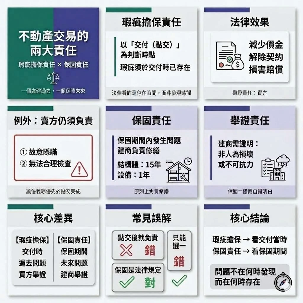 不動產買賣點交房屋後的保護機制