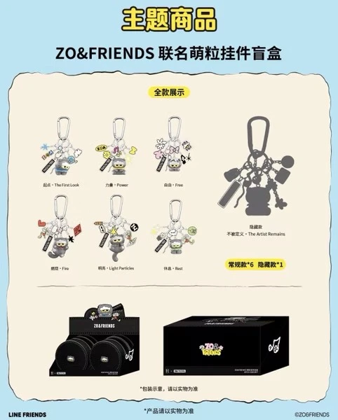 ZO&FRIENDS 聯名萌粒掛件