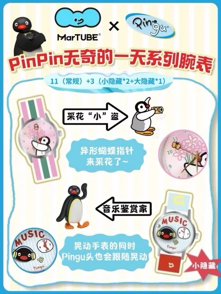 PINGU-PinPin無奇的一天 手錶 系列盲盒