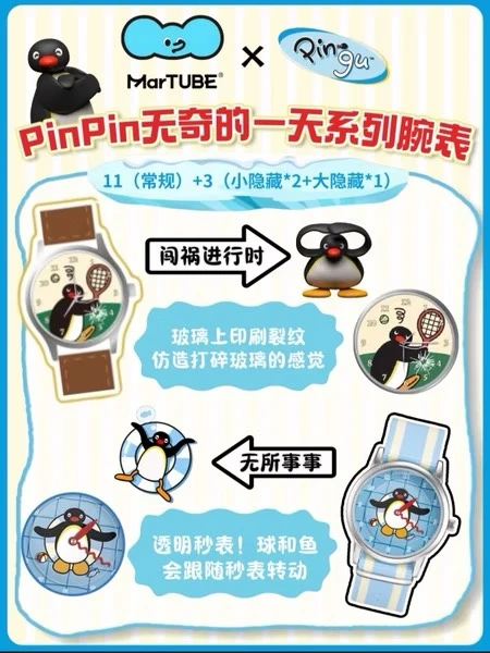 PINGU-PinPin無奇的一天 手錶 系列盲盒