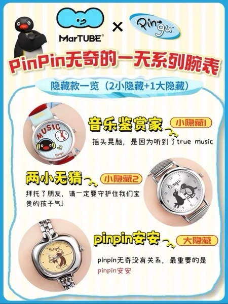 PINGU-PinPin無奇的一天 手錶 系列盲盒