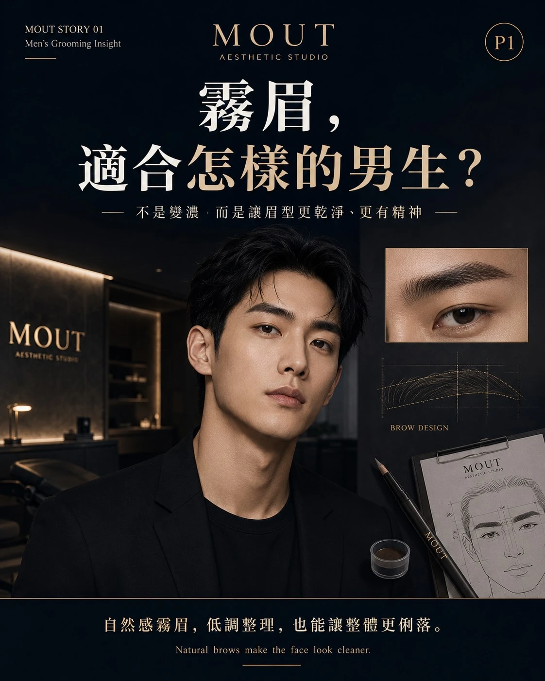 霧眉，適合怎麼樣的男生