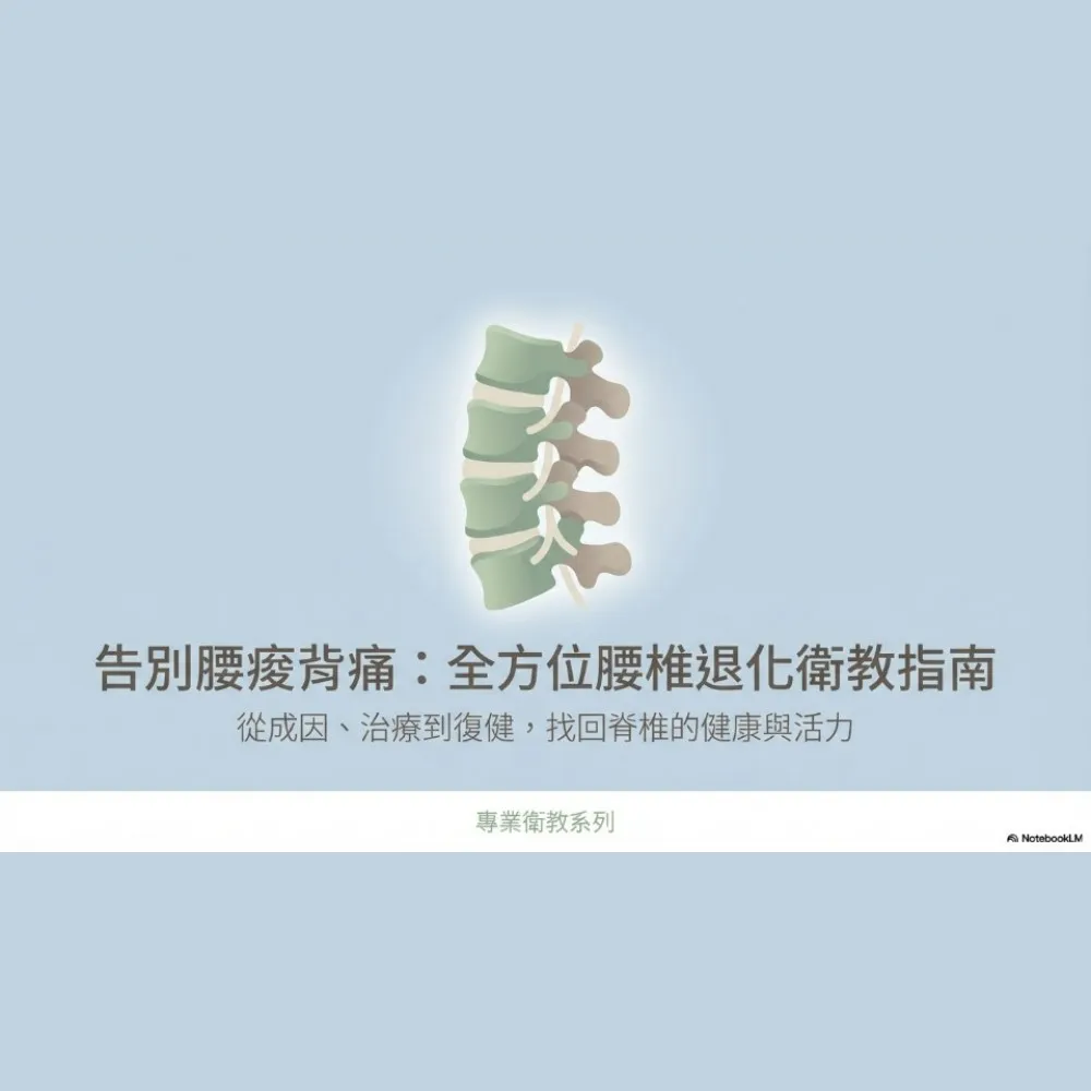 告別腰痠背痛：全方位腰椎退化衛教指南