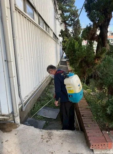 工廠外圍消毒