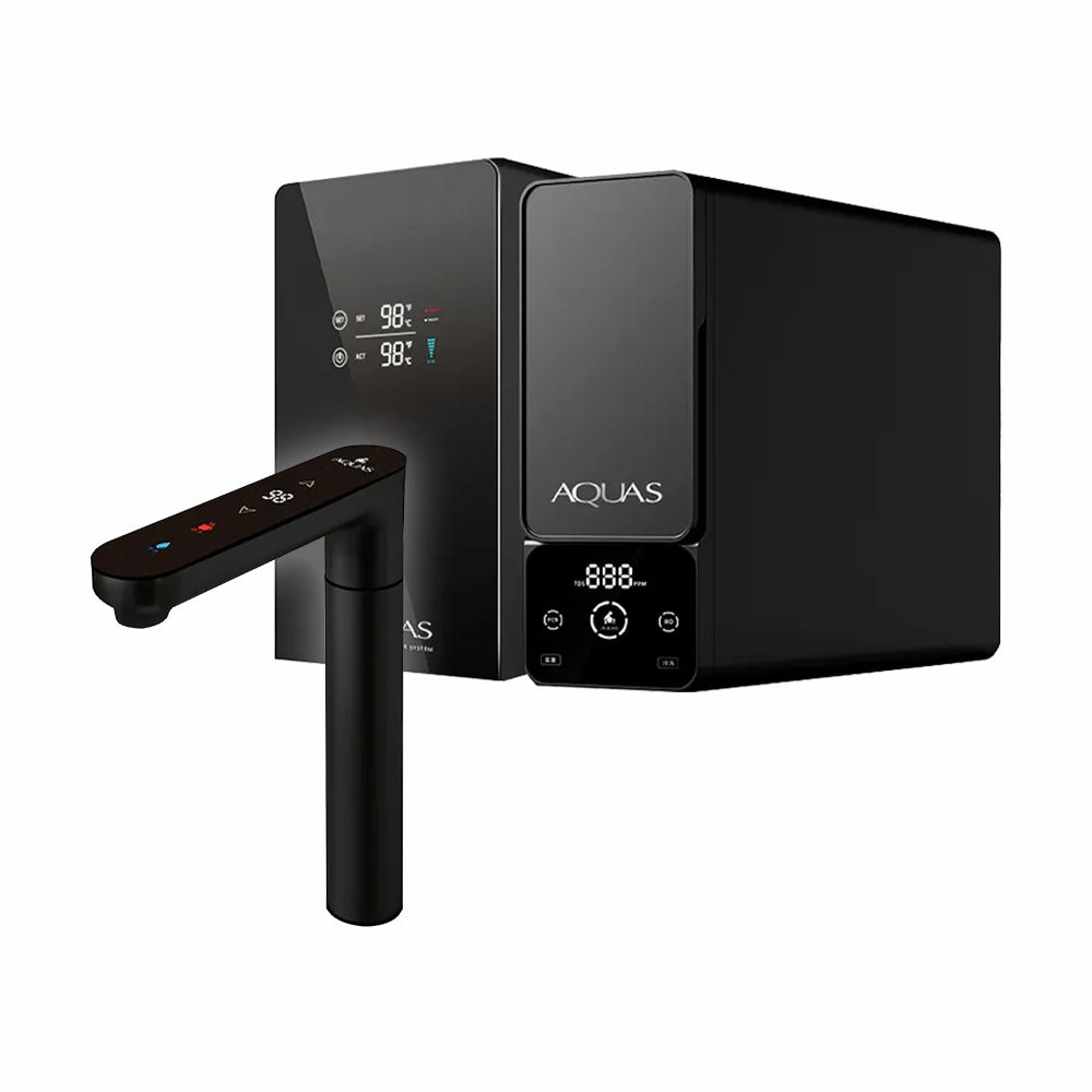 淨工坊AQ-812｜冷｜熱｜觸控式廚下型飲水機搭配A26 600加侖RO直輸機