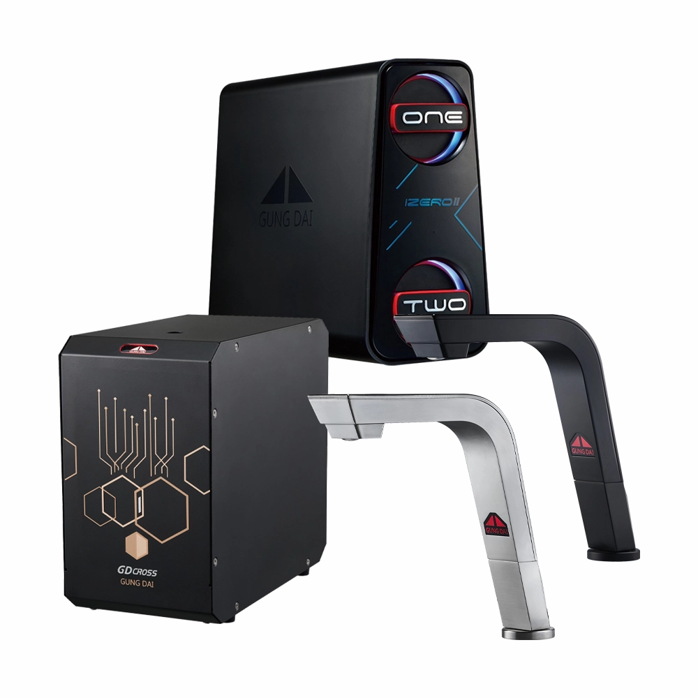 宮黛GD-CROSS 節能可控溫 雙溫廚下型飲水機搭配宮黛IZEROⅡ直輸RO機免費安裝】【6期零利率】