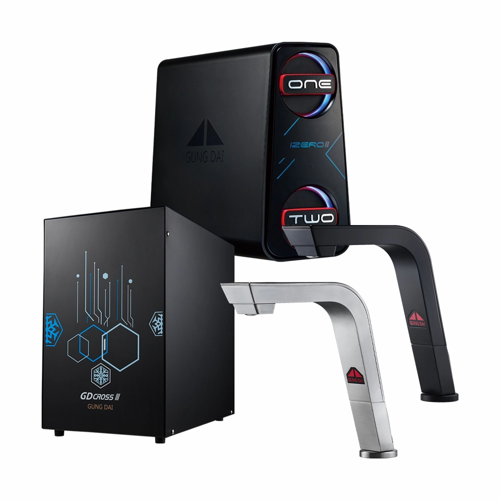 宮黛GD-CROSS III 新廚下全智慧互動式三溫飲水機搭配宮黛IZEROⅡ直輸RO機【免費安裝】【6期零利率】
