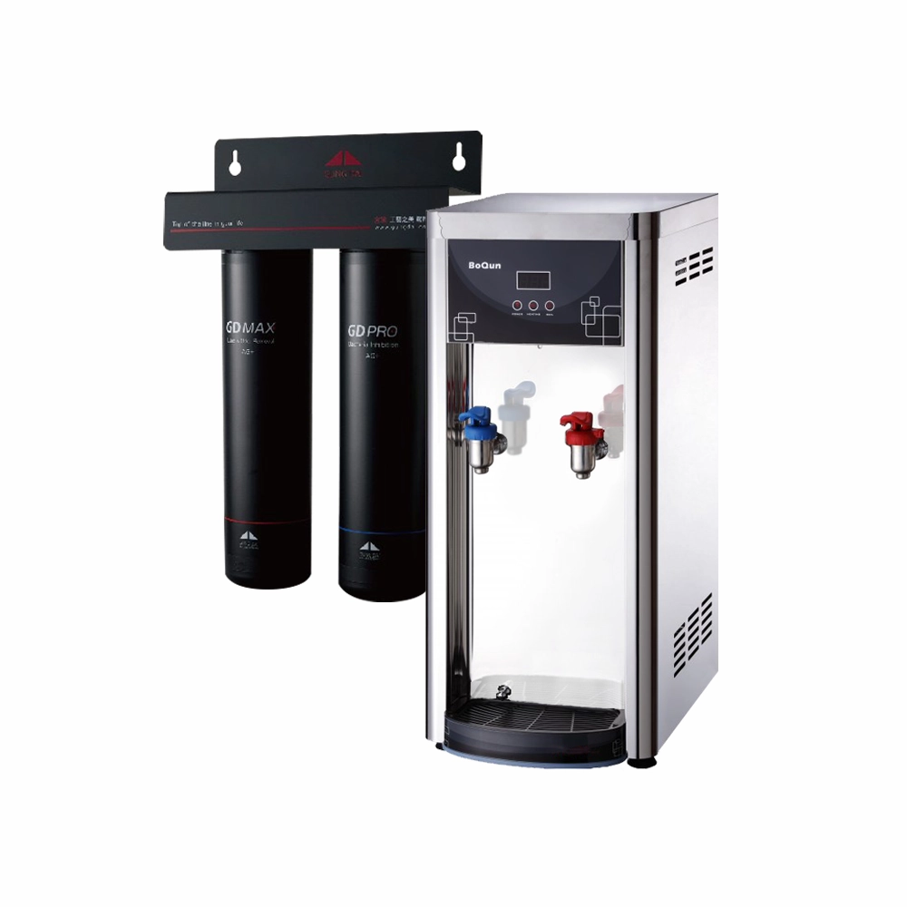 博群BQ-972【不銹鋼】溫熱型自動補水飲水機【熱交換全煮型】搭配宮黛二道式淨水器【免費安裝】