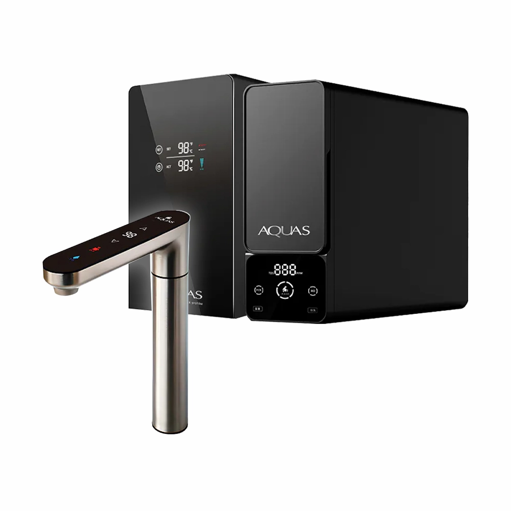 淨工坊AQ-812｜冷｜熱｜觸控式廚下型飲水機搭配A26 600加侖RO直輸機