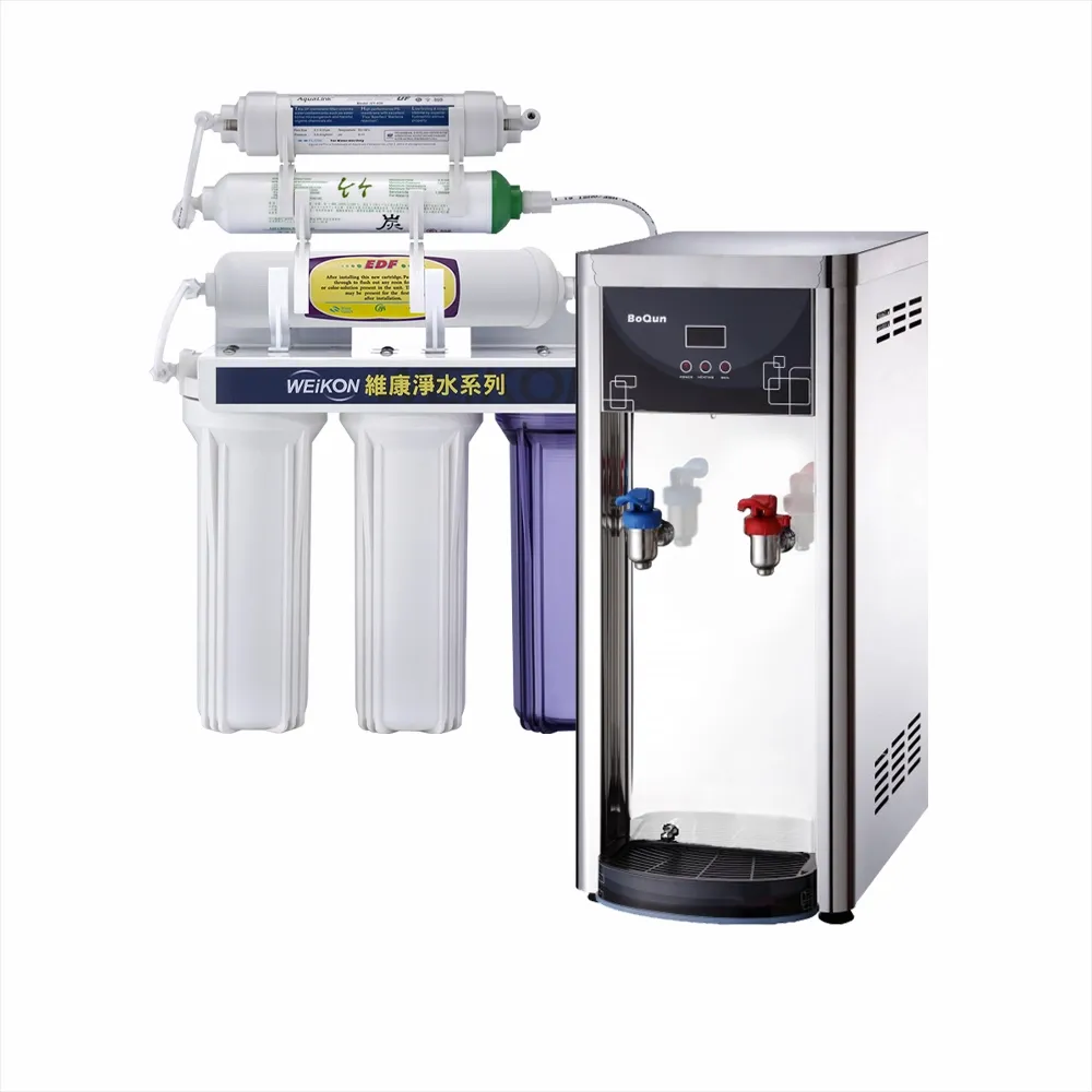 博群BQ-972【不銹鋼】溫熱型自動補水飲水機【熱交換全煮型】贈送六道中空絲膜淨水器【免費安裝】