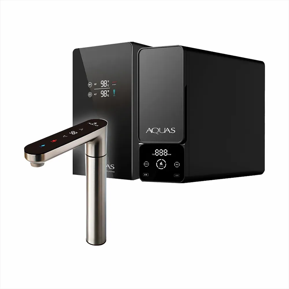 淨工坊AQ-812｜冷｜熱｜觸控式廚下型飲水機搭配A26 600加侖RO直輸機