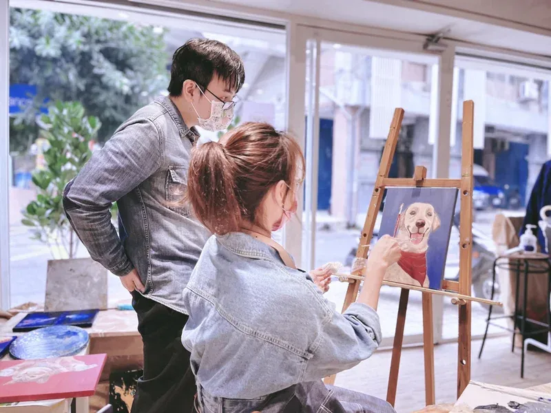 【體驗】一人成團/來畫畫吧! 油畫創作體驗/單堂課完成/可自選圖/初學者可