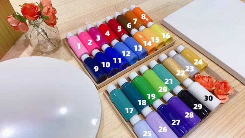 流動畫材料包/兩幅30公分作品/時鐘DIY/親子活動