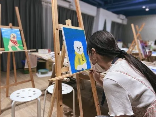 【體驗】一人成團/來畫畫吧 壓克力繪畫體驗/單堂課完成/可自選圖