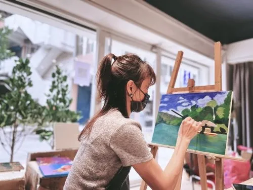 【體驗】一人成團/來畫畫吧! 油畫創作體驗/單堂課完成/可自選圖/初學者可