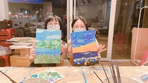 【體驗】一人成團/來畫畫吧 壓克力繪畫體驗/單堂課完成/可自選圖