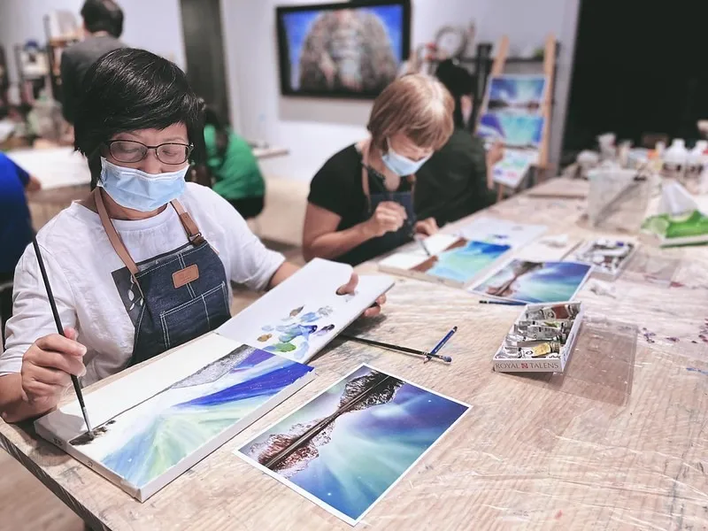【體驗】一人成團/來畫畫吧! 油畫創作體驗/單堂課完成/可自選圖/初學者可
