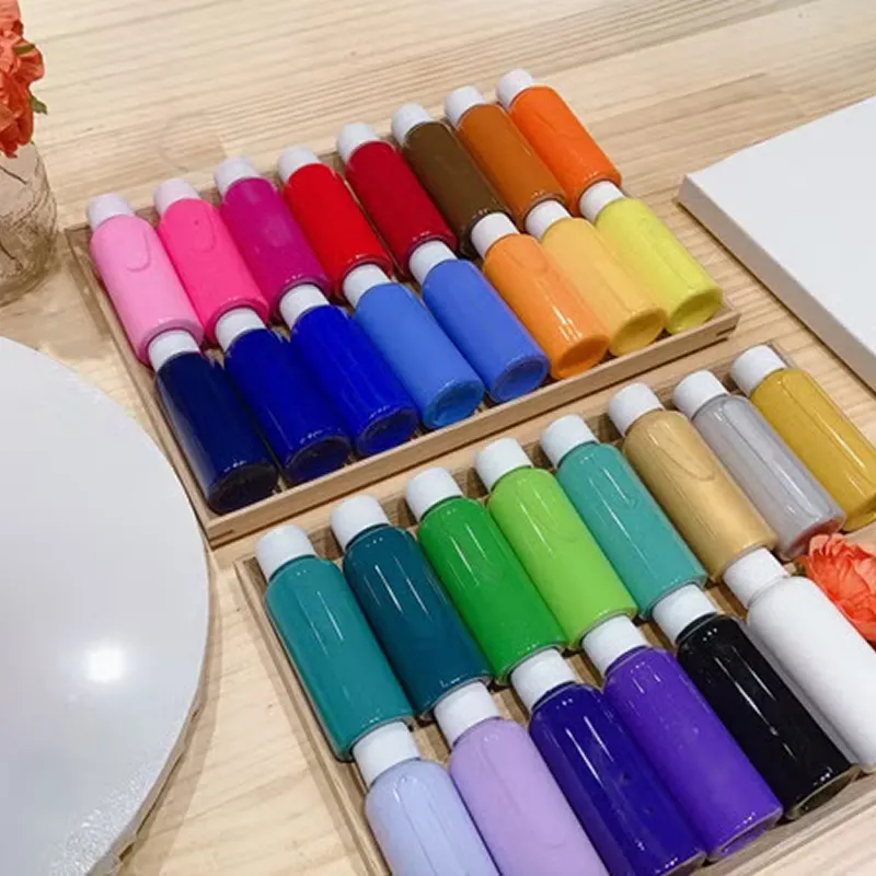 流動畫材料包 /兩幅30公分作品/時鐘DIY/親子活動