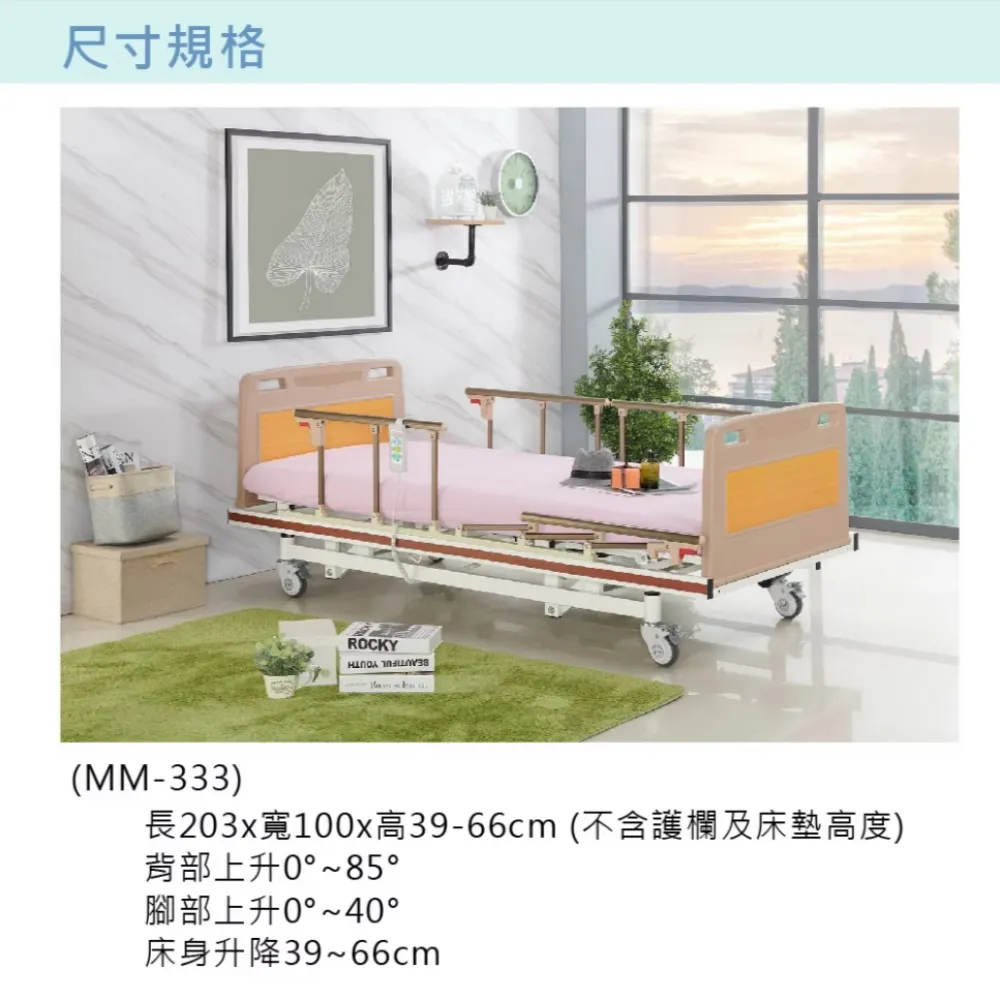 立新 立明 電動病床 MM-333 三馬達電動床 三馬達護理床 居家用照顧床 復健床 病床 MM333 醫療床
