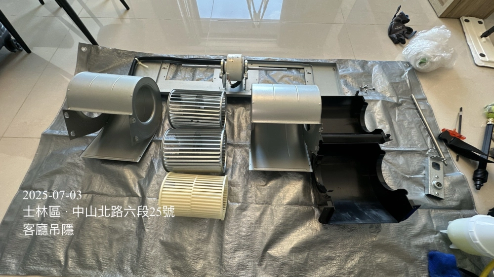 吊隱式冷氣清洗#天母住宅冷氣清洗