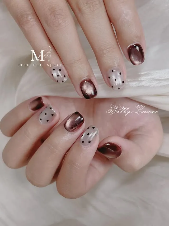 穿戴甲－波點美甲