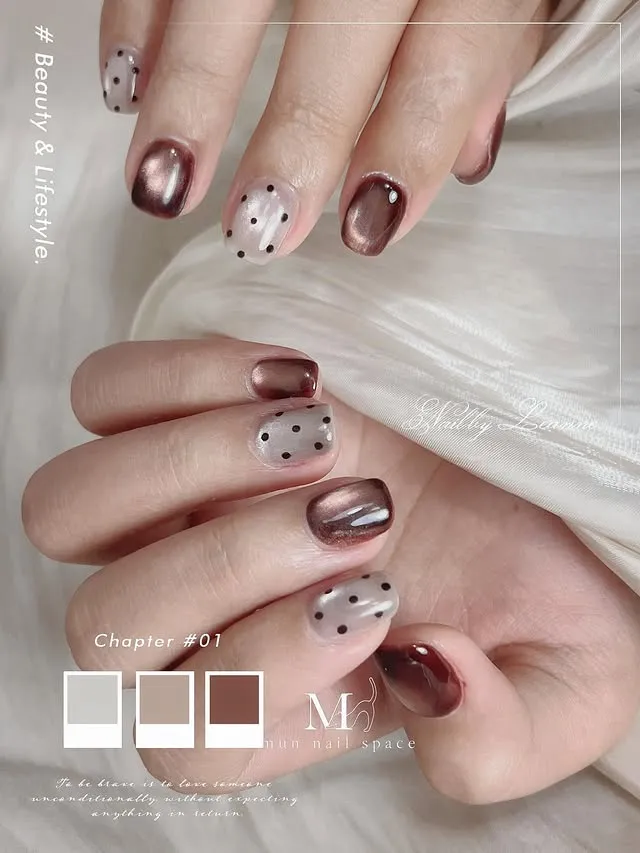 穿戴甲－波點美甲