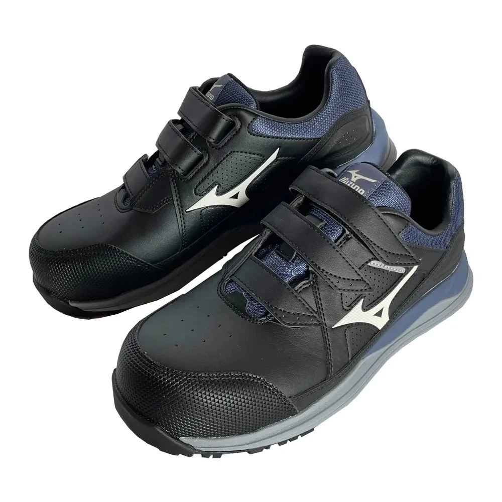 【飆破盤】MIZUNO 美津濃 安全鞋 F1GA247209 灰底黑藍身白勾 工作鞋 工程 鞋子