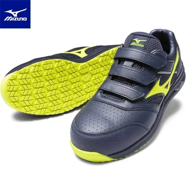 【飆破盤】MIZUNO 美津濃 安全鞋F1GA213514 美津濃 輕量工作鞋 防護鞋 魔鬼氈款 塑鋼頭
