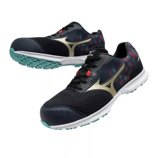 【飆破盤】MIZUNO 美津濃 安全鞋 F1GA256014 綠底黑身金勾 工作鞋 保護 工程