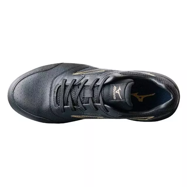 【飆破盤】MIZUNO 美津濃 安全鞋 黑底黑身金黑勾 松懋SMU F1GD247991 保護鞋 工作 鞋子 工程