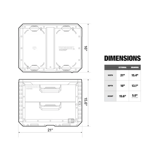 【飆破盤】TOUGHBUILT 托比爾 TB-B1-D-72 STACKPACK 抽屜 工具箱XL 二抽 收納箱 雙層