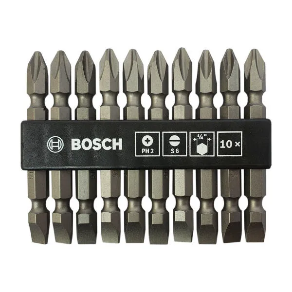 【飆破盤】博世 BOSCH 2608522265 一字/十字雙頭起子頭組 65mm 10支/卡 五金用品 電動用品