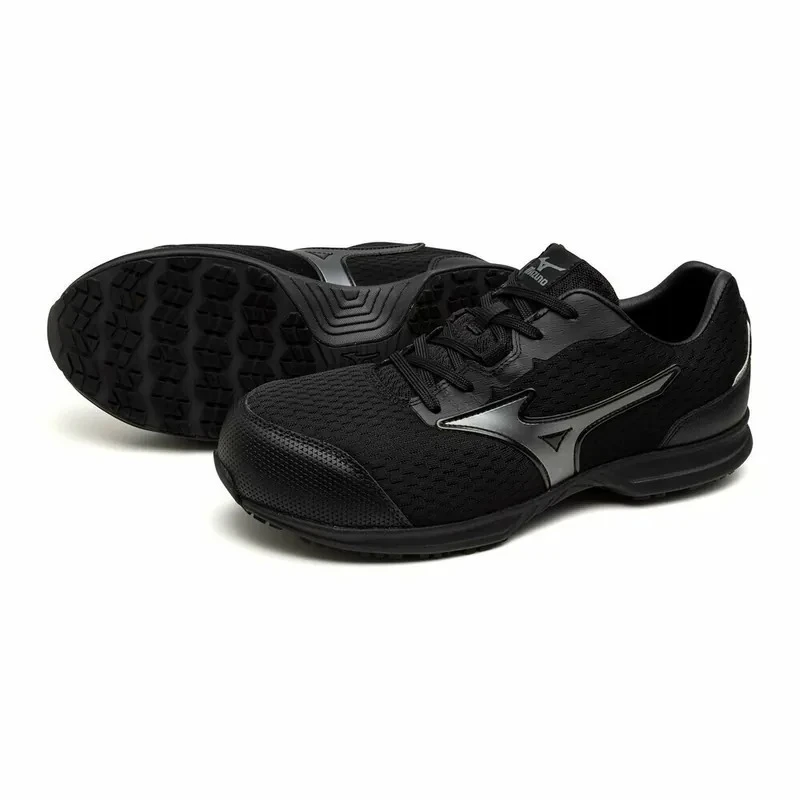 【飆破盤】MIZUNO 美津濃 安全鞋 F1GA256099 黑底黑身黑勾 工程鞋 保護 防穿刺 鞋子 水電 木工