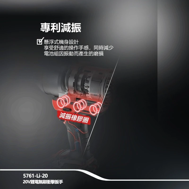 【飆破盤】DEVON大有 5761-LI-20 20V無刷4分扳手 1050/1500Nm M30 四分 電工 汽修