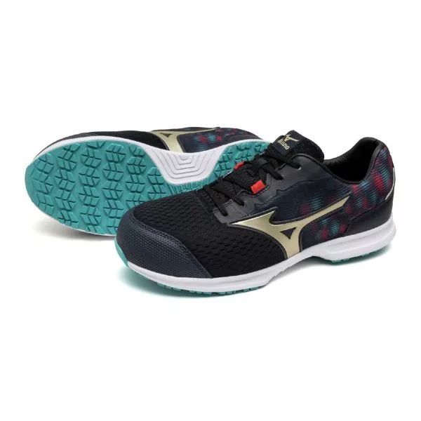 【飆破盤】MIZUNO 美津濃 安全鞋 F1GA256014 綠底黑身金勾 工作鞋 保護 工程