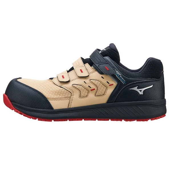 【飆破盤】MIZUNO 美津濃 安全鞋 F1GA256149 紅底卡其黑身白後小勾 保護 工程鞋 工作鞋 鞋子